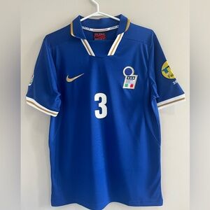 Italy Maldini 1996 Soccer Home Retro Jersey - Size Medium Men